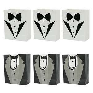 Sacs cadeaux pour garçons d'honneur, sacs de bonbons pour fête de mariage, sacs cadeaux pour le costume de marié, emballages cadeaux pour l'<span class=keywords><strong>anniversaire</strong></span> du père, friandises pour l'<span class=keywords><strong>anniversaire</strong></span> - Product Image 1
