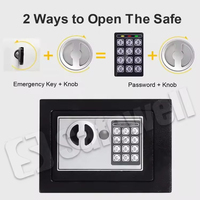 Safewell Digitaler Elektronischer Safe mit Tastatur 3mm Stahltür Sicherheitstresor für Zuhause Büro Hotel Schutz für Bargeld Schmuck