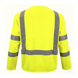 Chaleco Reflectante <span class=keywords><strong>de</strong></span> Manga Larga para Todo Clima, Cobertura Completa <span class=keywords><strong>de</strong></span> Brazos, Alta Visibilidad, Poliéster, para Trabajo Nocturno en Equipos - Product Image 3