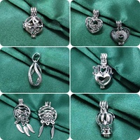 Pendentif diffuseur d'arômes ouvrable en alliage de cuivre, cage à perles creuse, pour la fabrication artisanale de colliers et bracelets, vente en gros
