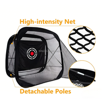 Filet de golf pliable et portable avec logo personnalisé pour la pratique en garage, dans la cour ou à l'intérieur, filet de golf noir