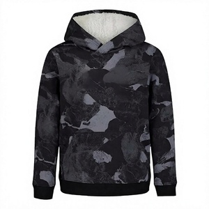 Sudadera con Capucha de Forro Polar para Hombre, Camuflaje, Corte Regular, Estampado Informal de Invierno, 100% Algodón, Bordada, Resistente al Viento, 370g - Product Image 1