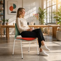 Chaises de conférence empilables à dossier bas pour formation, salons de beauté, réceptions et salles d'attente – Prix abordable