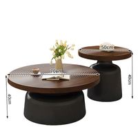 Ensemble de table basse moderne pour la maison, couleur crème, style minimaliste italien, design de table centrale pour le salon