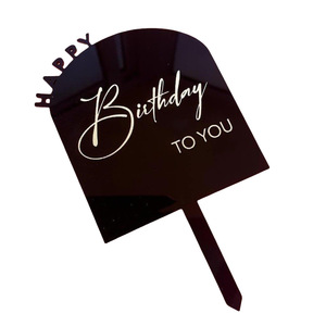 ของตกแต่งเค้กวันเกิดรูปน้ำผึ้งและน้ำตาลหวาน พร้อมปลั๊กเสียบอะคริลิคฟอยล์สีทอง อุปกรณ์ตกแต่งเค้กสำหรับงานเลี้ยงวันเกิด - Product Image 3