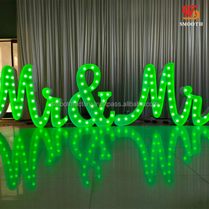 Lettres lumineuses personnalisées de 4 pieds, lisses, à LED, pour décorations de mariage, toiles de fond de fête et publicité en centre commercial - Product Image 4