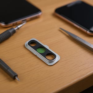 Cornice per Obiettivo Fotocamera Samsung Galaxy A7 2018, Ricambio Argento per Modello A750F - Product Image 3