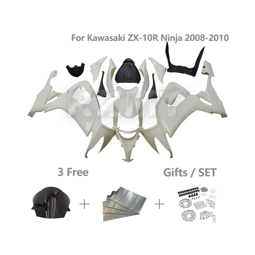 セット Fairing Kit Fit for Kawasaki Ninja ZX10R ZX-10R 2008-2010 09 Black