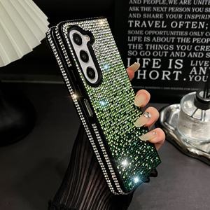 Custodia per telefono con strass Flash di lusso per Samsung Z Fold 6 Designer LOGO <span class=keywords><strong>Cover</strong></span> per telefono Z piegare 5 custodie di marca - Product Image 3