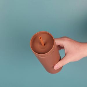Wholesale Custom Stock Business Office <b>Gift</b> 16Oz Simple Straight Plastic Food Grade BPA Free Skinny Water Tumbler Cup With Straw - Product Image 5