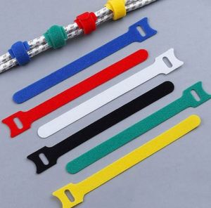 Custom 6 Inch Reusable Ties Adjustable Straps Wire Cord <b>Wrap</b> and Hook Loop Cable Home Office Garden Promotion Gift - Product Image 1