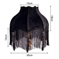 Abat-jour de lampe de table en soie brodée vintage avec pompons - Tissu de luxe, options multicolores, utilisation au chevet/sur pied, accessoire de décoration intérieure