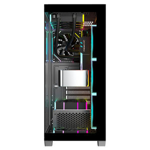 Ruix carnevale <span class=keywords><strong>Super</strong></span> temperato vetro Gaming custodia per PC leggero ed elegante ATX Mid <span class=keywords><strong>Tower</strong></span> in Stock - Product Image 2