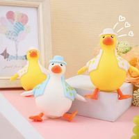 Jouet Squishy Canard Mignon à Habiller, Extensible, à Tirer et à Presser, Anti-Stress, Jouet Sensoriel Animal en Gros