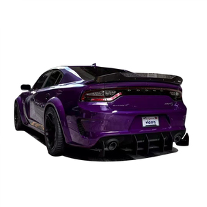 Kit carrosserie pour <span class=keywords><strong>Dodge</strong></span> <span class=keywords><strong>Charger</strong></span> CMST Design en fibre de carbone lèvre avant diffuseur arrière jupes latérales aileron arrière capot garde-boue prises d'air - Product Image 5