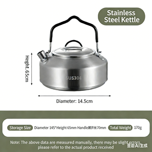Ensemble de casseroles et poêles en acier inoxydable, antiadhésif, pour <span class=keywords><strong>cuisine</strong></span>, <span class=keywords><strong>camping</strong></span>, extérieur, <span class=keywords><strong>kit</strong></span> de <span class=keywords><strong>cuisine</strong></span> sans revêtement - Product Image 4