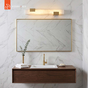Lámpara de Pared Moderna Lineal de Alabastro Español y Latón para Hotel, Villa, Sala de Estar, Salón - Product Image 3