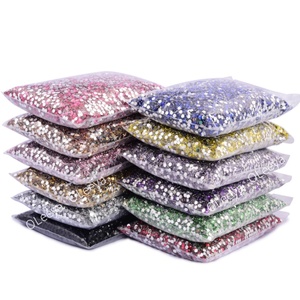 Oleeya Factory Wholesale SS6-SS30 Non Hotfix Transparent <b>Clear</b> Flatback AB Colors <b>Resin</b> Rhinestones for Garment - Product Image 3