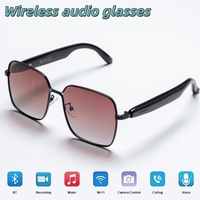 Lunettes Audio Personnalisées pour Hommes Style Metal Punk – Lunettes Connectées BT5.0 sans Fil WiFi avec Traduction IA et Musique ChatGPT