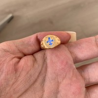 Bague OEM personnalisée en laiton vintage avec zircon et incrustation de fleurs plaquée or 18 carats, texture 3D, pour femme, élégante et unique, cadeau bijou