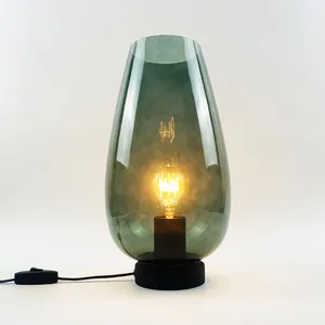 New Arrival European Style Living Room Home Indoor Decor Iron Glass E27 40W Table Light