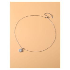 Parure de bijoux en cuivre nacré brillant, motif géométrique carré, micro-incrustations, boucles d'oreilles et collier, pour femme, usage quotidien, luxe et mode - Product Image 4
