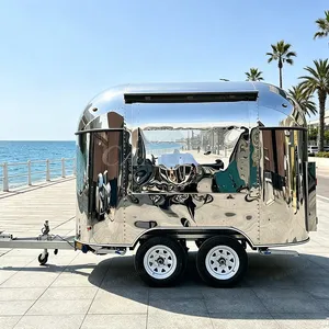 Camion de restauration mobile de rue, petit, en acier inoxydable, conforme aux normes européennes, pour brunch et sandwichs - Product Image 1