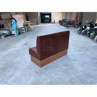 NEYI BT115 Banquettes de restaurant modernes personnalisées en panneaux de bois, en forme de L, en cuir capitonné marron, avec mousse haute densité, pour cantines et lieux de nuit