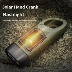 <span class=keywords><strong>Linterna</strong></span> Solar Recargable con Manivela, Luz de Emergencia Portátil para Cortes de Energía, Senderismo - Product Image 2