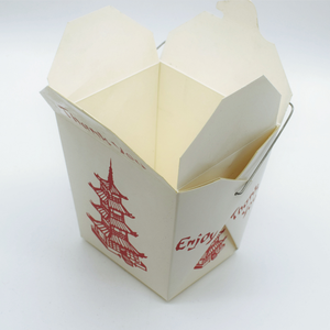 8OZ Ecológico para llevar Papel Kraft Ensalada Fideos <span class=keywords><strong>Pasta</strong></span> Caja de embalaje con la mano - Product Image 4