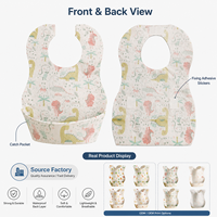 Bavoirs jetables pour bébés avec poche de récupération profonde, emballés individuellement, imperméables, portables, prix usine, vente en gros