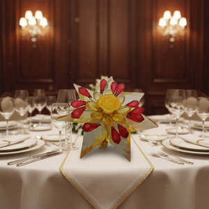 Anillos de Servilleta de Papel Ecológicos para Boda, Forma de Flor, Estilo Campestre - Product Image 2