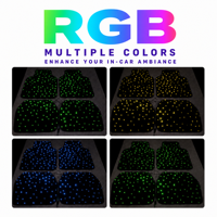Starlight Autofußmatten Universell Passend für Familienautos RGB Schallgesteuerte Autofußmatten 12mm Dick Wasserdicht Gemütliches Fahrerzimmerschhön