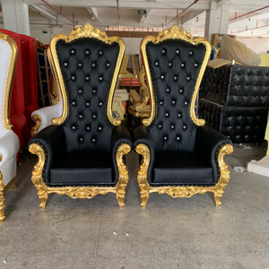 Fauteuils Trône de Luxe Royal Sculptés aux Couleurs Régaliennes, Canapé de Mariage Roi et Reine, Mobilier de Salon, Chaises Trône pour Événements, Fêtes et Villas - Product Image 3