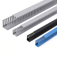 Goulotte de câblage fendue en PVC UL94 V-0 80x100mm 100x100mm 80x35mm, Goulotte industrielle pour systèmes solaires photovoltaïques, Goulotte de câblage fendue