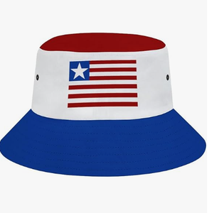 Libéria drapeau seau chapeau mode soleil casquette compressible pêcheur chapeau pour femmes hommes été voyage chapeau - Product Image 1