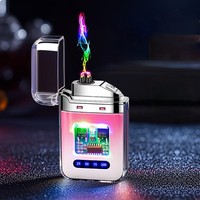 Briquet électrique à arc portable coupe-vent rechargeable par USB avec affichage numérique