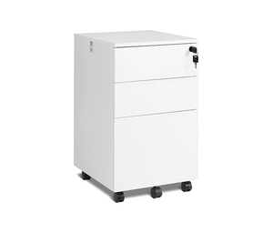 Armoires mobiles en acier à 3 tiroirs avec structure démontable et serrure, armoire de bureau multifonctionnelle - Product Image 1