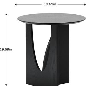 โต๊ะข้างทรงกลมทันสมัยสีดำ สำหรับห้องนั่งเล่นหรือห้องนอน เฟอร์นิเจอร์ตกแต่งบ้าน - Product Image 6