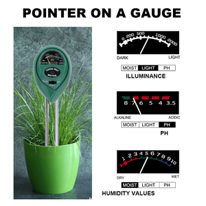 Kit de prueba de suelo 3 en 1 para uso en jardín y granja con lectura de humedad, pH y temperatura, no requiere batería - Product Image 4