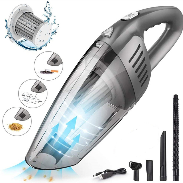 Portable Cordless Car Handheld Vacuum Cleaner Strong Suction 6000PA High Power 120W Wet & Dry Use Quick Cleaning for Vehicle
