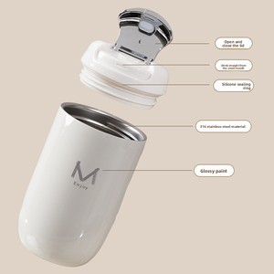 Cangkir Lucu Kustom Double Pose Goose Egg Stainless Steel Insulated Mini Tumblers Anti Bocor Ramah Lingkungan Mug Kopi Perjalanan Wanita - Product Image 2