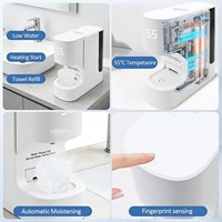 Dispensador de Toallas Comprimidas Desechables de Calentamiento Rápido Inteligente al por Mayor, Máquina de Toallas con Logotipo Personalizado para Salón de Belleza, Hotel, Spa y Uso Doméstico