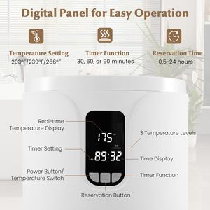 20L điện nước nóng khăn nóng phòng tắm Spa Salon nhà sử dụng khăn lớn ấm hơn xô với điều chỉnh hẹn giờ và khóa trẻ em - Product Image 4