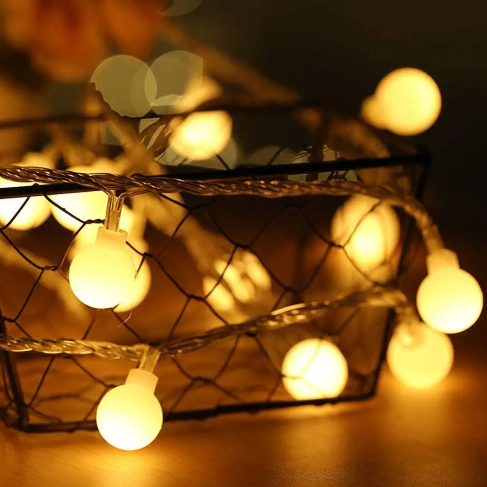 Lâmpada de natal globe com 100 luzes LED à prova d'água, lâmpada de fada 31V 10M para decoração de festas e casamentos, ideal para uso ao ar livre