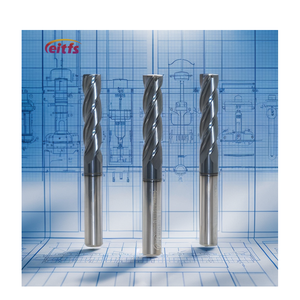 Eitfs Endmill cortador de carburo <span class=keywords><strong>keso</strong></span> HRC 45 grados de acero de tungsteno 4 flauta fresas de extremo cuadrado rueda de diamante fresa plana End Mill - Product Image 1