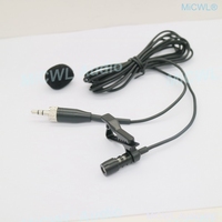 Cravate cravate noire Lavalier Microphone à revers pour G1 G2 G3 G4 émetteur sans fil BodyPack 3.5mm stéréo verrouillage à vis