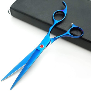 Ensemble de ciseaux de toilettage pour animaux de compagnie, ciseaux courbes et droits en acier inoxydable de 7 pouces pour couper les poils de chien, outils de beauté pratiques - Product Image 4