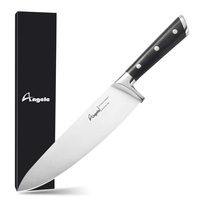 Couteaux de cuisine forgés en acier à haute teneur en carbone 7cr17mov, manche en bois Durable de 8 pouces, coupe de boucher en acier Offres Spéciales