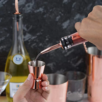 Ensemble de shaker à cocktails 6 pièces 750 ml, shaker de bar, kit de barman, accessoires de bar, doseur, pilon, cuillère, verseurs, or rose